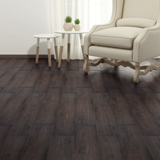 SAMOPRZYLEPNE PANELE PODŁOGOWE PVC 2,51M² 2 CIEMNY BRĄZ
