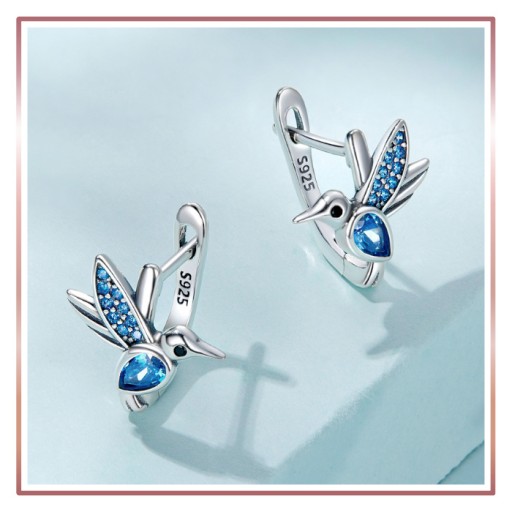 Серебряные серьги РАЙСКИЕ ПТИЦЫ S925