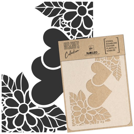 Szablon DIY SCRAPBOOKING DECOUPAGE Wielorazowy 15x21cm A5 Miłość SERCA Love