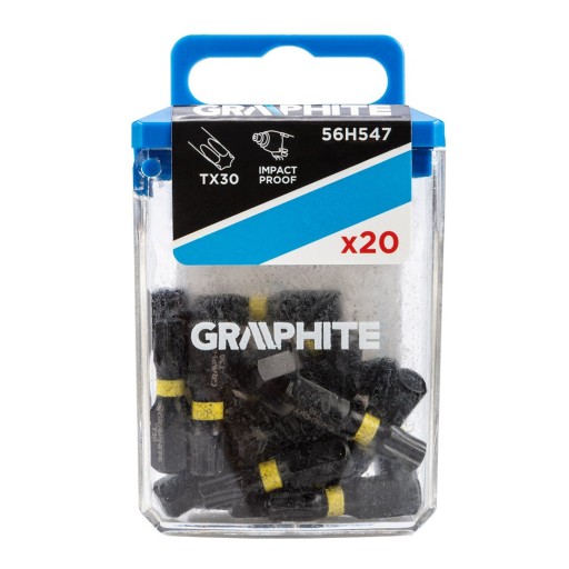 Ударные биты TX30 x 25 мм набор из 20 штук GRAPHITE