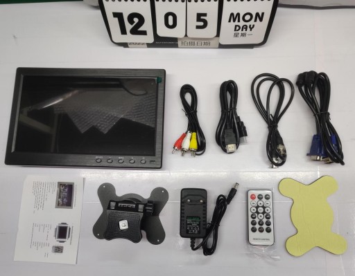 MONITOR LED 10 CALI HD Z HDMI VGA AV BN 12V EKRAN LCD
