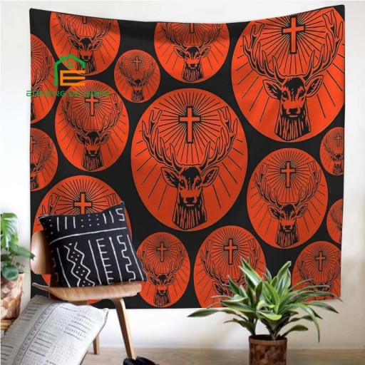 Гобелен Jagermeister Deer с логотипом и рисунком гобелена De