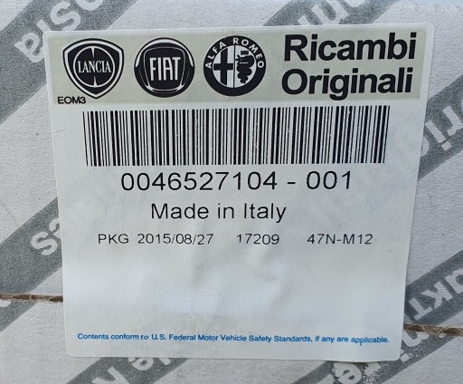 ТЕРМОСТАТ ALFA 166 2.4 JTD LANCIA KAPPA 2.4 JTD OE