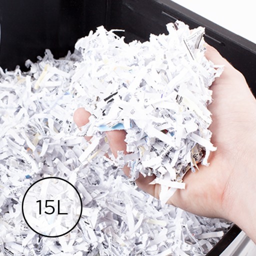 Duronic PS657 Mała niszczarka do dokumentów papieru 15L ścinki