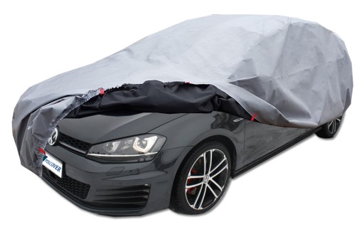 POKROWIEC NA SAMOCHÓD 5warstw +PAS r. S2 do 380cm hatchback EXCLUSIVE