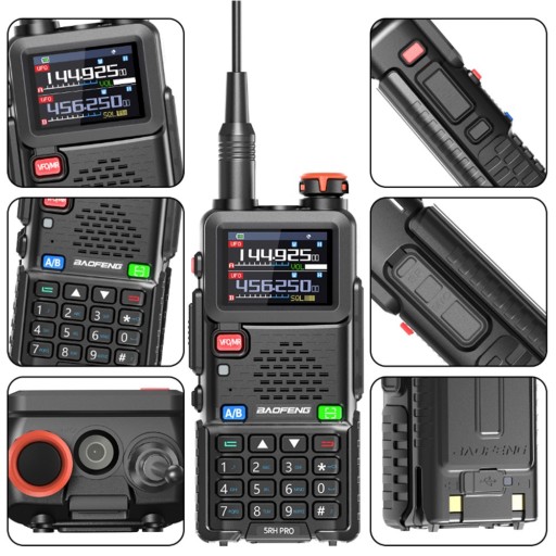 Радиостанция Baofeng UV-5RH PRO 10 Вт. Радиотелефон сканер FM-радио VHF UHF