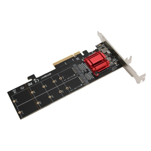 двойной адаптер m.2 pcie nvme с функцией разветвления pcie SSD на pcie 3.1 x8
