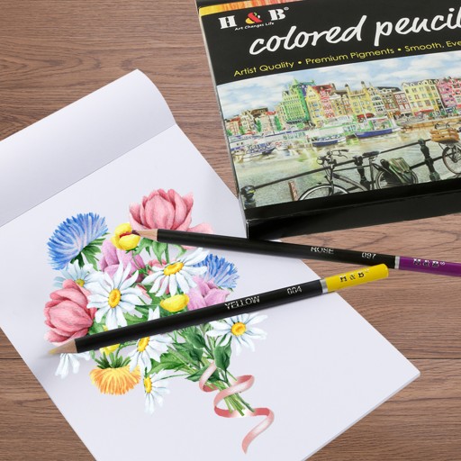 Большой набор H&B Crayons 50 шт, профессиональные карандаши для рисования 24 часа в сутки из Польши