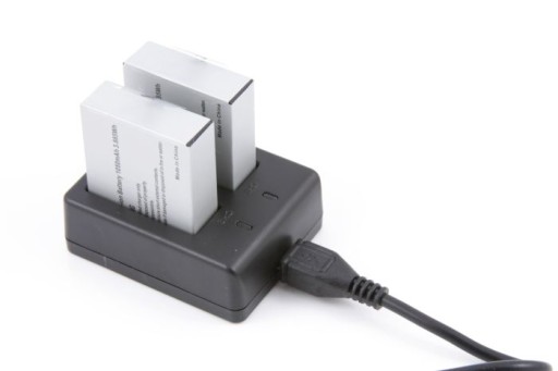 ZESTAW Bateria Akumulator + Podwójna Ładowarka USB do Kamery SJCAM SJ4000