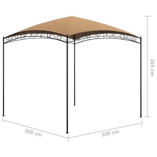 Altana, 3x3x2,65 m, kolor taupe, 180 g/m²