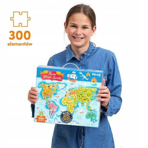 Пазл Карта Мира 300 деталей Czuczu для детей 7+
