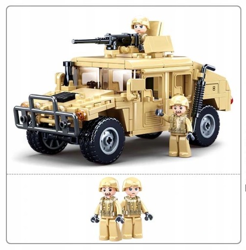 JEEP HAMER Hummer H2 BLOCKS Армейская боевая машина Внедорожник 2 фигурки+LEGO ОРУЖИЕ