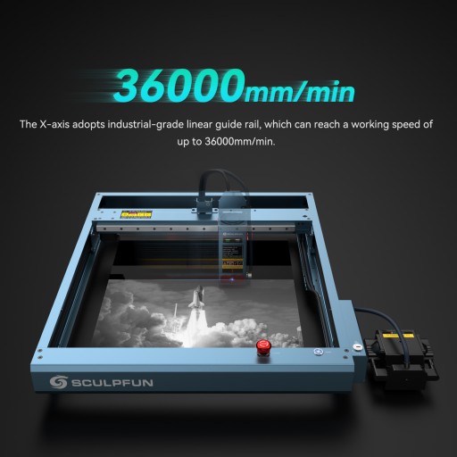 Лазерный гравировальный станок новый регулируемый SCULPFUN SF-A9 20W-24W/40W-48W 400*400mm
