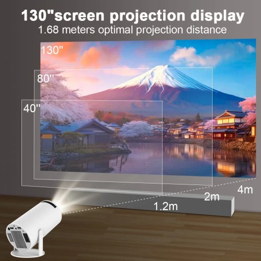 Проектор Hy300 4K Android 11 Wifi6 200 ANSI H713 BT5.0 1080P Домашний кинотеатр