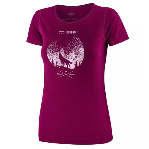 BRUBECK Outdoor XL быстросохнущая женская футболка из шерсти мериноса для треккинга