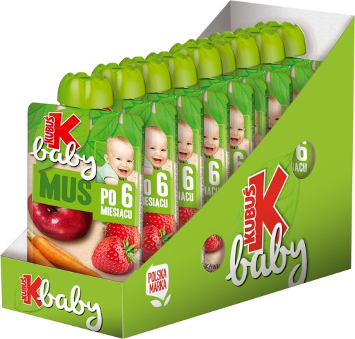 Kubuś Baby MUS яблоко-клубника-морковь 9x