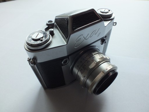 EXA II + Tessar 50 мм 1:2,8 Carl Zeiss Jena - рабочий