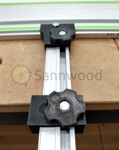 Комбинация направляющей Festool и профиля Incra T-Track.