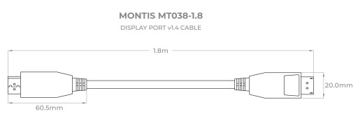 KABEL DISPLAY PORT DISPLAYPORT DP 1.4 8K 4K DSC