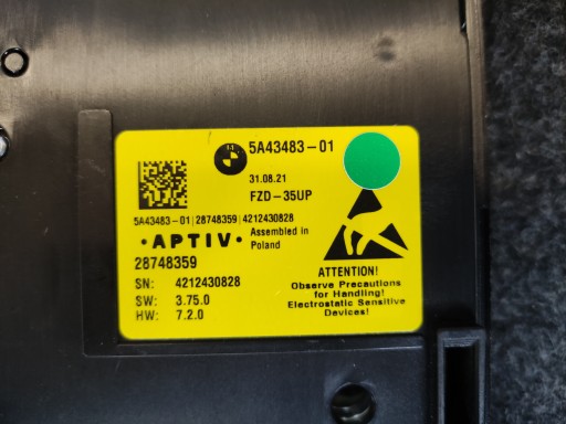 ПОТОЛОЧНЫЙ СВЕТИЛЬНИК ЖЕСТЫ BMW G20 G30 G01 G05 G06 5A43483