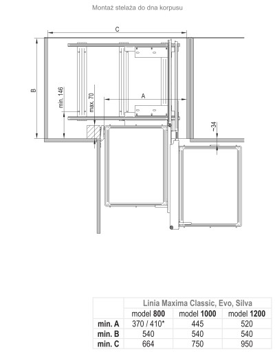REJS Kosz Magic Corner Maxima Classic 100 Lewy GR