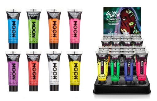 УФ-КРАСКА ДЛЯ ЛИЦА И ТЕЛА PaintGlow Набор 8 шт.