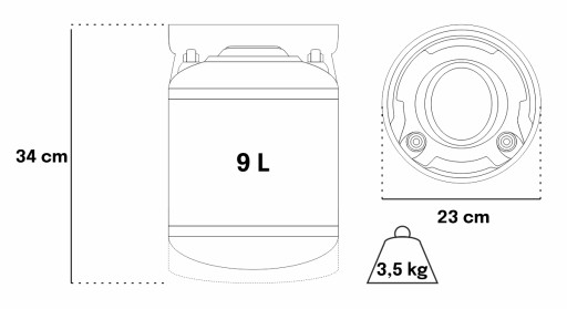 КЕГ CORNELIUS PEPSI BALL LOCK 9л, мойка высокого давления, бак высокого давления