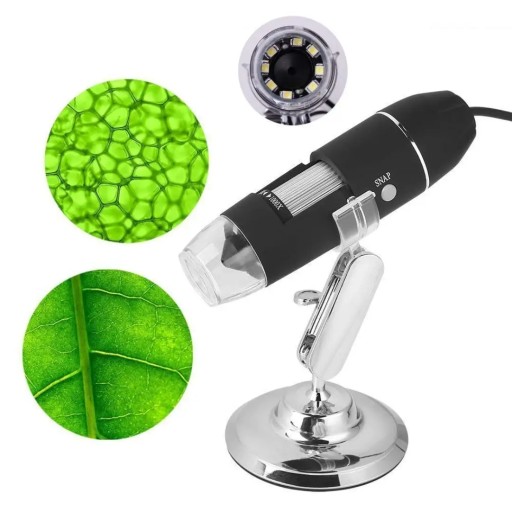 Mikroskop Cyfrowy na USB z Dużym Przybliżeniem x1600 2Mpx 8 LED