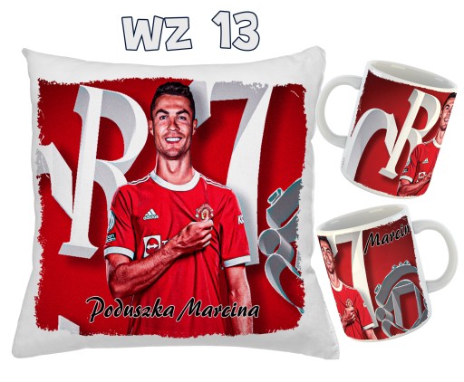 Кружка и подушка для фаната CRISTIANO RONALDO CR7.