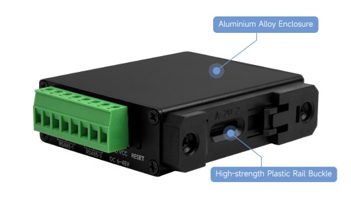 Двухканальный промышленный преобразователь PoE последовательного сервера Ethernet RS485 в RJ45