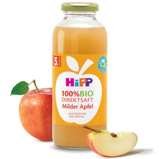 HIPP BIO НЕЖНЫЙ ЯБЛОЧНЫЙ СОК С ВИТАМИНОМ С 330мл 5м