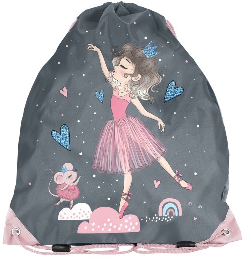 РЕМЕНЬ ДЛЯ ОБУВИ СУМКА BALLERINA BALLERINA РОЗОВО-СЕРЫЙ