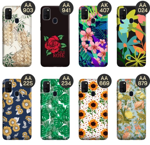 ETUI DO SAMSUNG GALAXY M21 WZORY FLORAL BOTANIKA BUKIETY OBUDOWA POKROWIEC