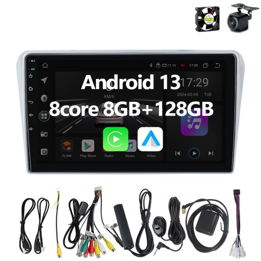 Автомагнитола 2DIN Android13 для Toyota Avensis T25 2002-2008 гг.