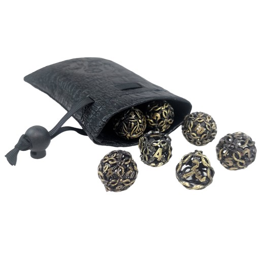 LEGENDA DRUIDÓW ZESTAW 7 METALOWYCH KOŚCI RPG