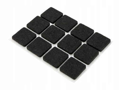 Podkładki filcowe pod meble 20x20 CZARNE12 szt