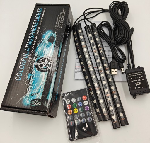4 X 12 светодиодов RGBW USB-ОСВЕЩЕНИЕ ДЛЯ МЕБЕЛИ С ДИСТАНЦИОННЫМ УПРАВЛЕНИЕМ