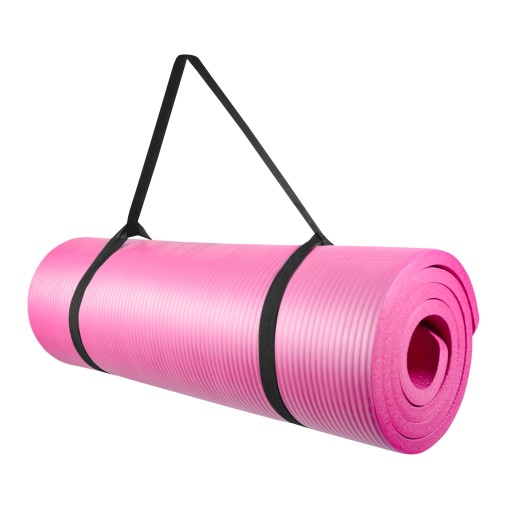 Mata do ćwiczeń Aga 180 cm x 60 cm róże i fiolety