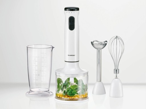 Blender ręczny SilverCrest SSMS 600 W biały ZESTAW