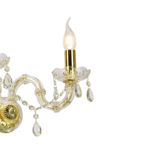 Золотой настенный светильник с кристаллами Candellux