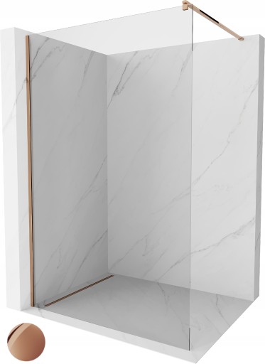 MEXEN KIOTO ŚCIANKA PRYSZNICOWA WALK-IN 80 x 200 CM ROSE GOLD szkło 8 mm