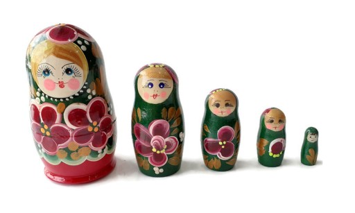 МАТРИОШКА маленькая деревянная 5в1 Монтессори