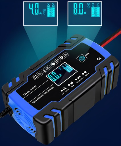 АВТОМАТИЧЕСКИЙ ВЫПРЯМИТЕЛЬ С ФУНКЦИЕЙ РЕМОНТА 12В 24В INTMIX LCD