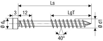 ВИНТЫ SPAX ДЛЯ НАСТОЛЬНЫХ ДОСОК 5X60MM TX A2 100ШТ.