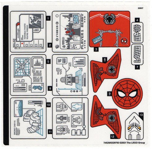 LEGO naklejki do zestawu 76175 Spiderman N