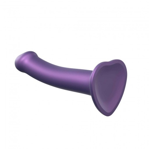 STRAP-ON ME Wibrujące Dildo Metallic Shine Purple