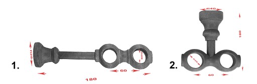 Деревянный карниз fi 28 ОЛЬХА СВЕТЛАЯ двойной 2,0 м