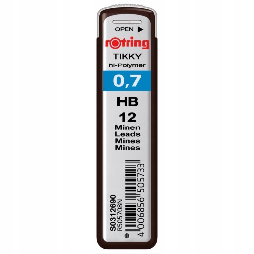 Грифели карандаша Rotring TIKKY 0,7 мм HB