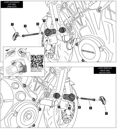Аварийные колодки PUIG 9443N Honda CB650F CB650R