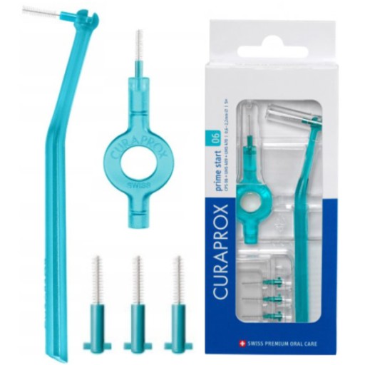 Szczoteczki Międzyzębowe Curaprox CPS 06 Prime Start + Uchwyty Wyciorki